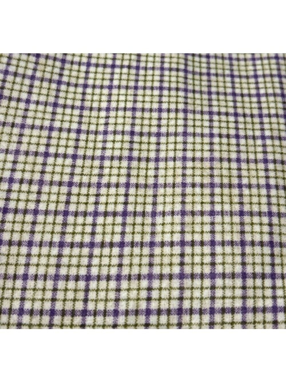 Purple & Green Plaid Flannel Fabric 1/2 yard x 46" Soft Cozy Sewing Crafts